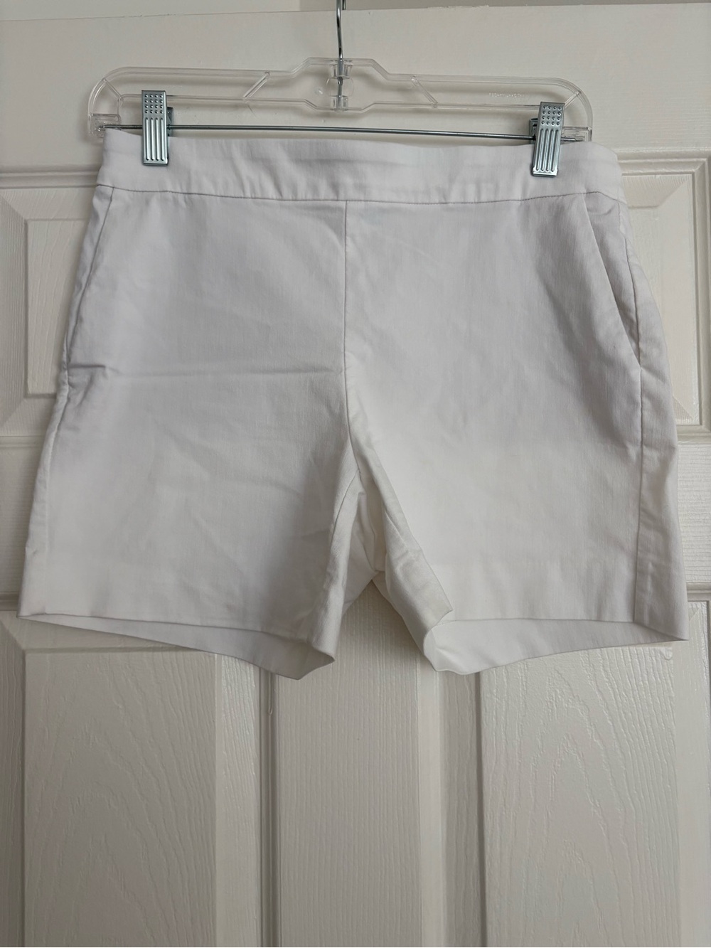 White House Black Market White Tailored Cotton-Blend Shorts